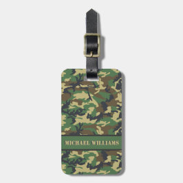 Woodland Militairy Camo Print - Personlig Bagagebricka