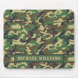 Woodland Militairy Camo Print - Personlig Musmatta
