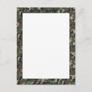 Woodland Militärkamouflage Mönster Vykort