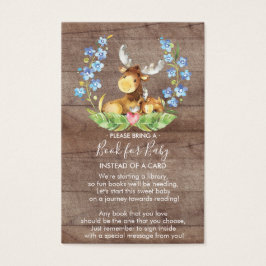Woodland Moose Bok för Baby Card Visitkort