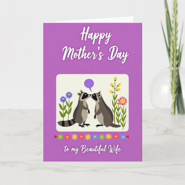 Woodland Mothers Love Day Card Kort (Framsida)