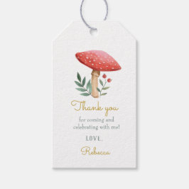 Woodland Mushroom Birthday Gift Märkres Presentetikett