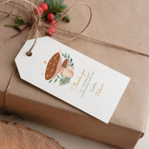 Woodland Mushroom Birthday Gift Märkres Presentetikett