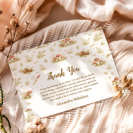 Woodland Mushroom Wild One Birthday Tack Kort