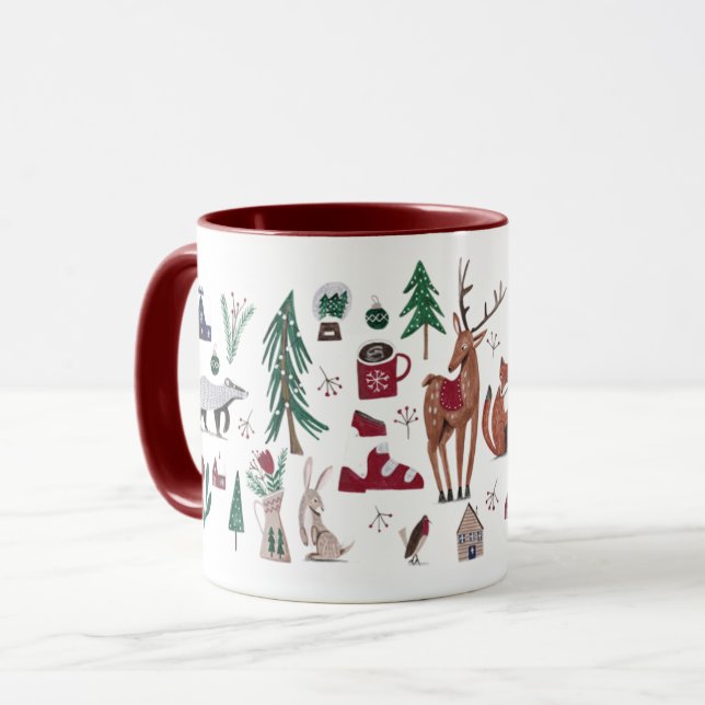 Woodland Nordic skidjul Mugg (Framsida vänster)