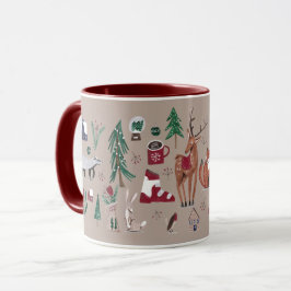 Woodland nordidic ski julbeige Mugg