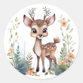 Woodland Nursery Fawn Runt Klistermärke