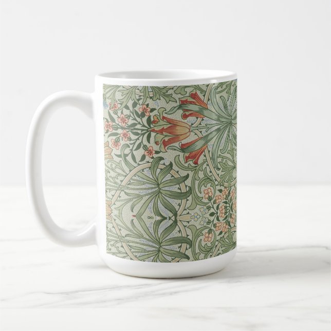 Woodland Ogräs John Dearle Vintage Flowers Foliage Kaffemugg (Vänster)
