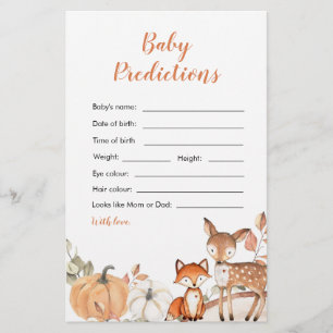 Woodland Oh Boy Pumpkin Baby-förutsägelse