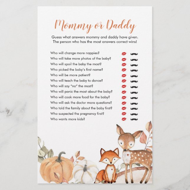 Woodland Oh Boy Pumpkin Mamma eller pappa Games (Framsida)