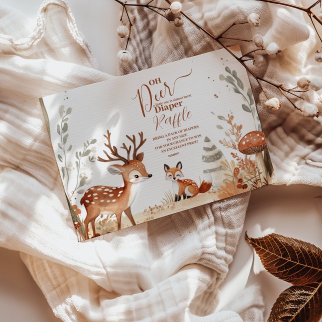 Woodland Oh Hjort Forest Diapper Raffle Tilläggskort (Skapare uppladdad)