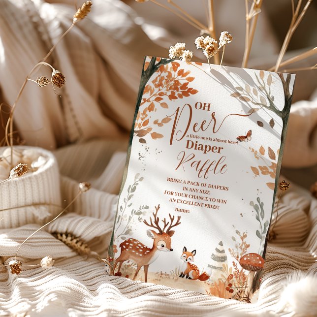 Woodland Oh Hjort Forest Diapper Raffle Tilläggskort (Skapare uppladdad)
