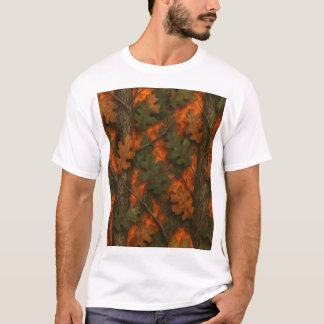Woodland Orange Camouflage T Shirt