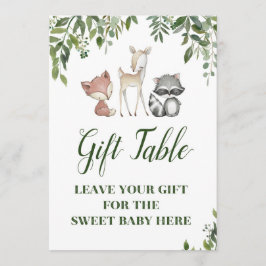 Woodland Party Sign - Bord-skylt 5x7 Inbjudningar
