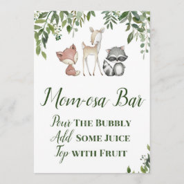 Woodland Party Sign - Momosa Pub signal 5x7 Inbjudningar