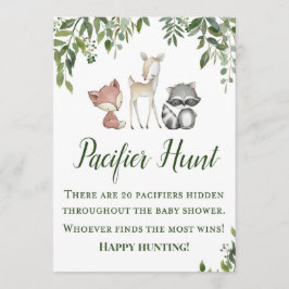 Woodland Party Sign - Nappar Hunt Game Sign 5x7 Inbjudningar