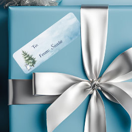 Woodland Penguin julklapp etikett Returadress Etikett