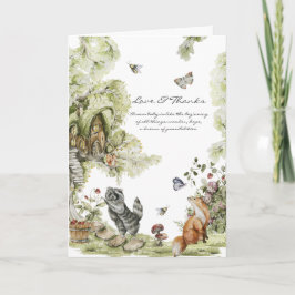 Woodland Picnic | Skogsdjur - babyskor Tack Kort