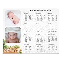 Woodland Pojke Photo Calendar Poster