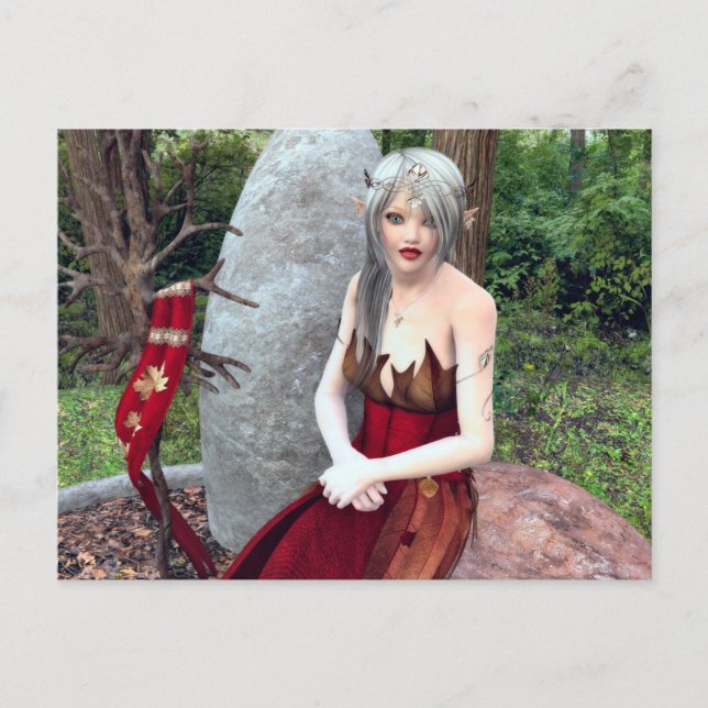 Woodland Princess Fantasy Postcard Vykort (Framsida)