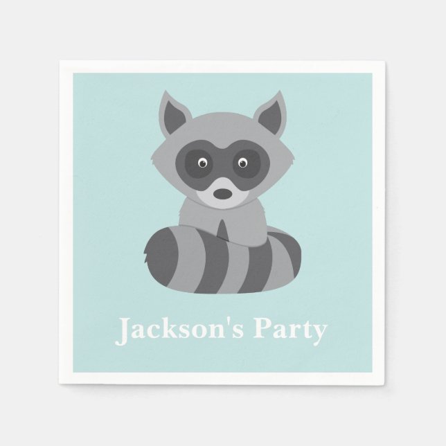 Woodland Raccoon Pappersservett (Framsidan)