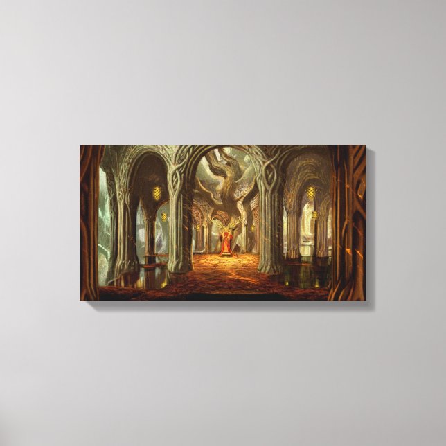 Woodland Realm Throne Room Concept Canvastryck (Framsida)