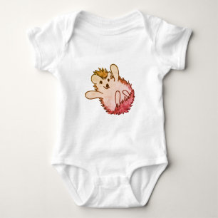 Woodland Red Orange Lycklig Cute Hedgehog T Shirt