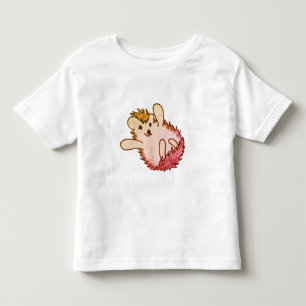 Woodland Red Orange Lycklig Cute Hedgehog T Shirt