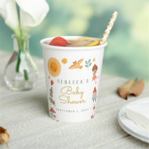 Woodland Red svamp Baby Shower Papper Kopp