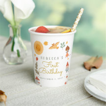 Woodland Red svamp Baby Shower Papper Kopp