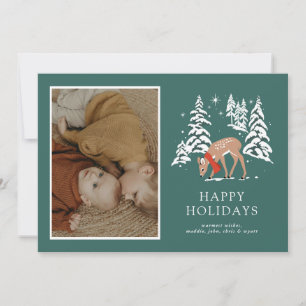 Woodland Reindeer i Winter Julkort