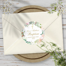 Woodland Ro Garland Baptism Christening Runt Klistermärke