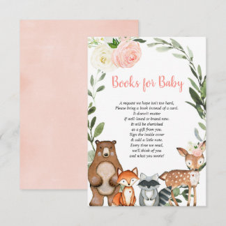 Woodland  rosa bok begär att en babydusch för baby tilläggskort