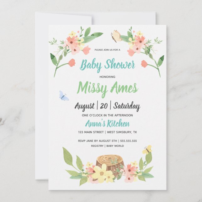 Woodland Rustic Baby Shower Sprinkle (Framsida)