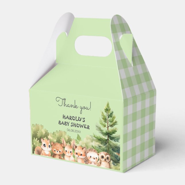 Woodland Rustic Forest Animals Presentaskar (Framsidan Sidan)