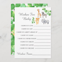 Woodland Safari Animals Önskemål för Baby Card