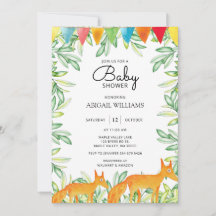 Woodland Safari Fox Mor & Baby Baby Shower