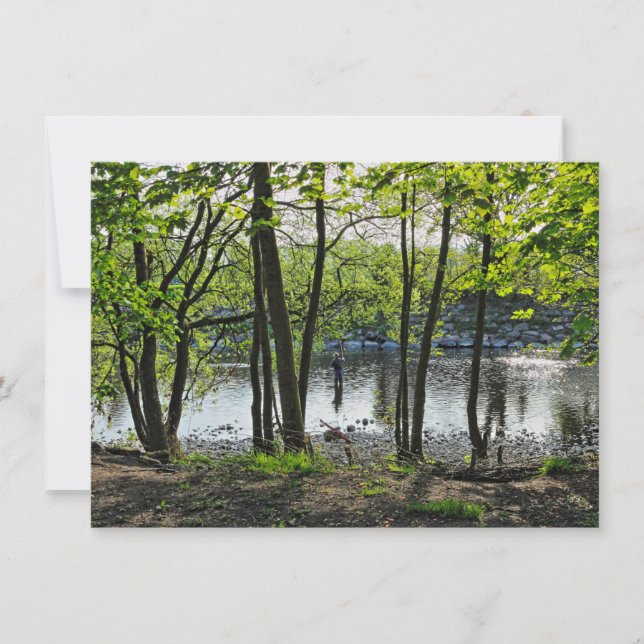 Woodland Scene. Blackweir Skogen, Cardiff Kort (Framsida)
