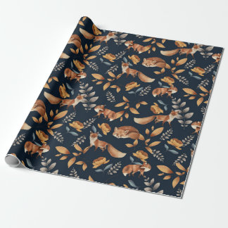 Woodland Scene Seamless Mönster Presentpapper