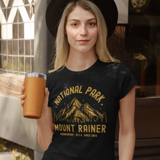 Woodland Scenery of Mount Rainier National Park T Shirt