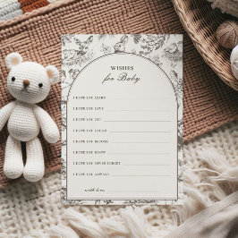 Woodland Sketched Wishes for Baby Card Inbjudningar