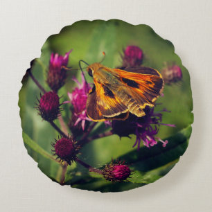 Woodland Skipper-fjäril Rund Kudde