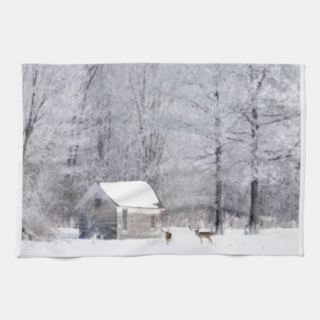 Woodland Snö Kitchen Towel Kökshandduk (Horisontell)