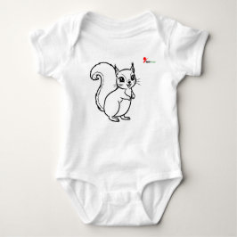 Woodland Squirrel Baby Bodykostym T Shirt