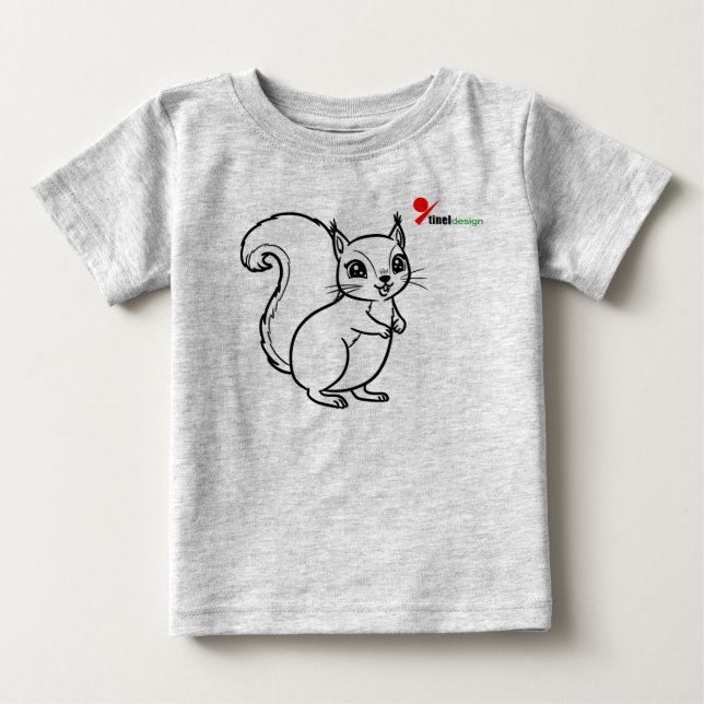 Woodland Squirrel Baby T-Shirt (Framsida)