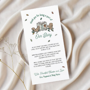 Woodland Squirrels Bok Baby Shower Tack Kort