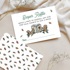 Woodland Squirrels Storybook Diaper Raffle Tilläggskort