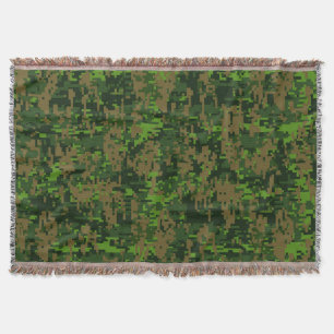 Woodland Stil Digital Camouflage Filt