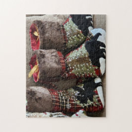Woodland Stockings Surprise Puzzle, 11" x 14" Pussel