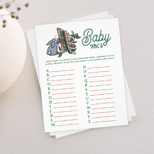 Woodland Storybook ABCs Baby Shower Party Game Reklamblad